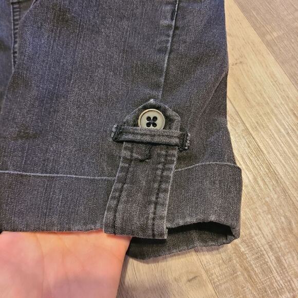 Cato size 14 women's black denim shorts - Picture 3 of 9